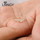 Lnngy 925 Sterling Silver Moissanite Ring Wedding Bands for Women Brilliant Lab Diamond Ring Bijoux Bague Fine Jewelry Gift - Xprespick